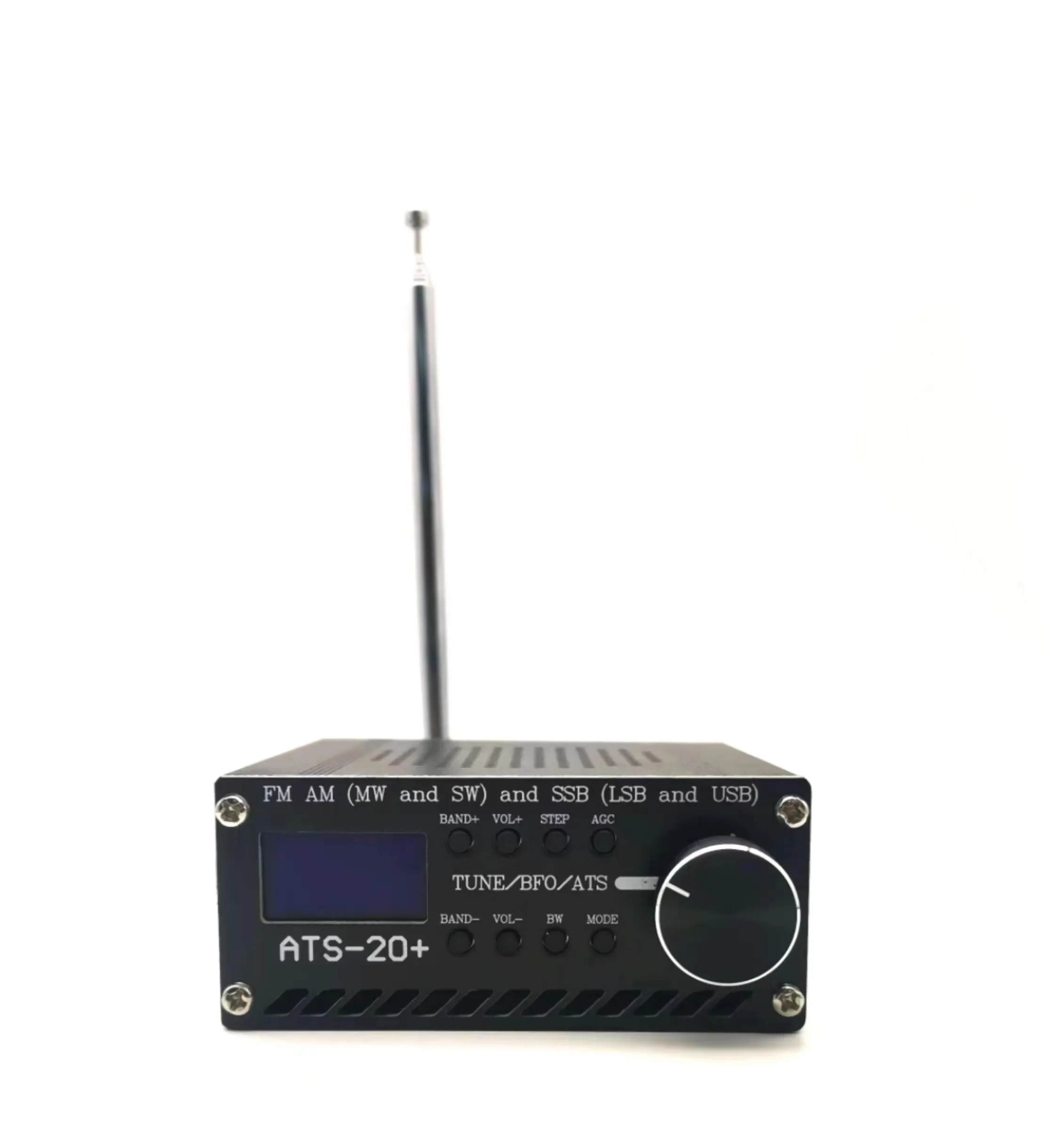 Radio SI4732 ATS20 + Plus ATS20 V2 All Band Radio Receiver FM AM (MW SW) SSB avec batterie au lithium + antenne + haut-parleur + case