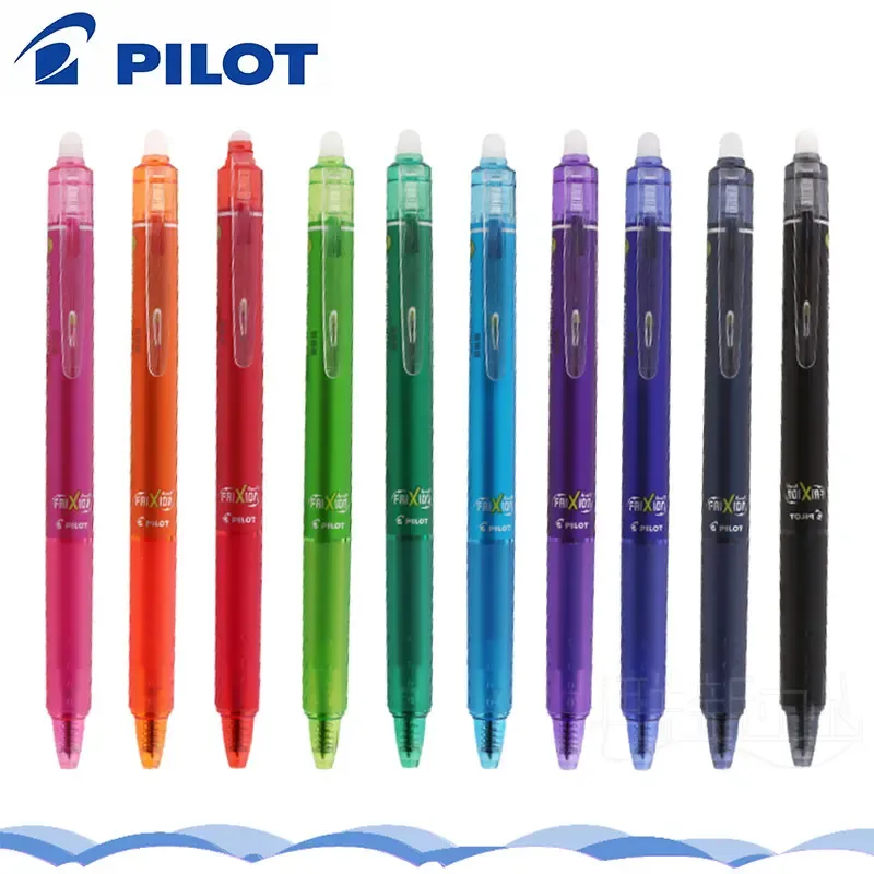 Stylos 4pcs pilote Frixion Effrayable stylo gel stylo lfbk23ef 0,5 / 0,7 mm de papeterie d'étudiant du bureau d'écriture des fournitures de dessin à l'école