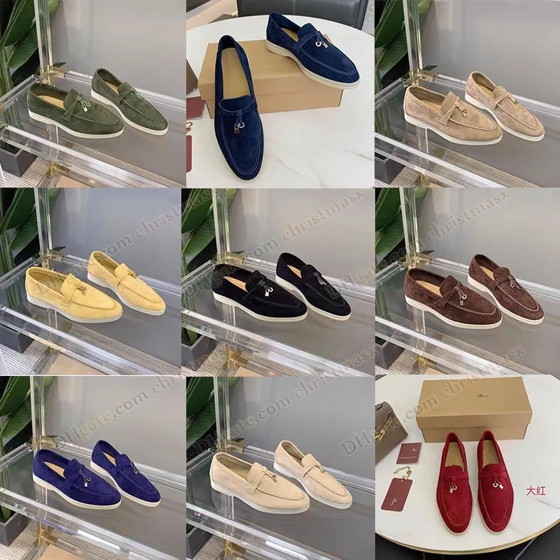 LP Designer -Kleidungsschuhe für Frauen mit höchster Qualität Kaschmir Leder Man Slattern Hoch elastische Rindfleisch Sehne Boden Mode lässig flache Absatzweiche Sohle Frauen Arbeit Office Schuh