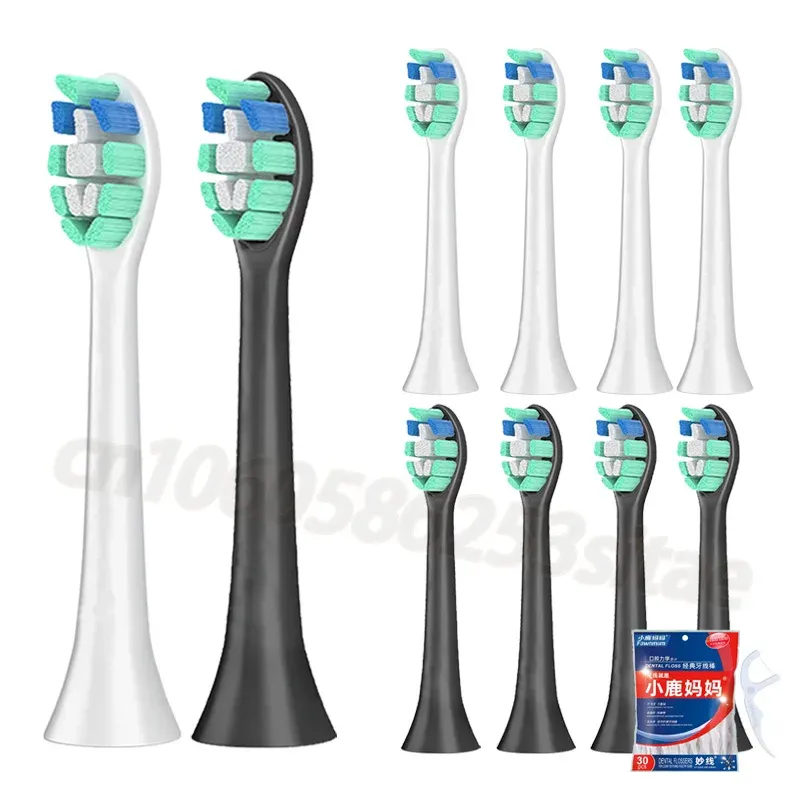 Heads for Philips Electric Brush Brush Remplacement Heads HX6064 / HX9911 / HX9013 / HX9997 / HX9912 / HX9924 Buzzle de la buse de la bosse Brosse Tête de brosse