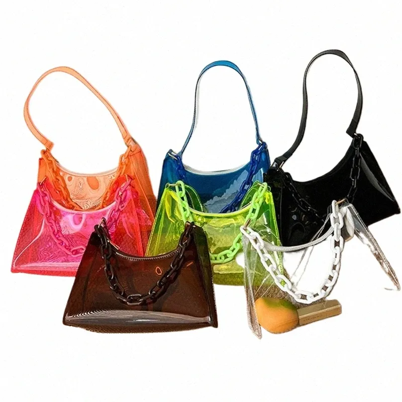 Fi Ladies Jelly Bags Pvc Clear Borse Bags Women Casual Women Borse Summer Borse Y6fg#