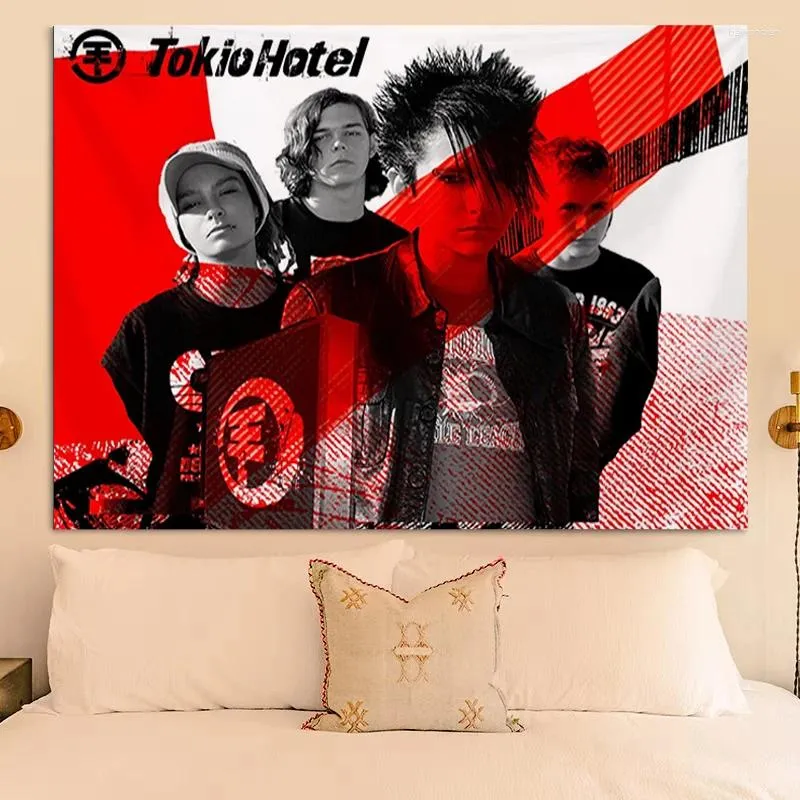 Tapisserier -Tokio el tapet tapestry hem dekoration tillbehör rum dekor estetisk vägg hängande headboards sovrum