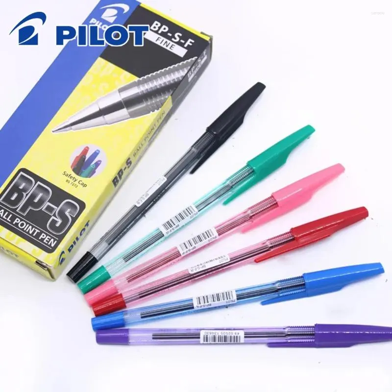 12pcs Pilot Ploint Pen BP-S-F Classic Classic 0.7mm كتابة السلس المدرسية اللوازم المكتبية اليابانية القرطاسية