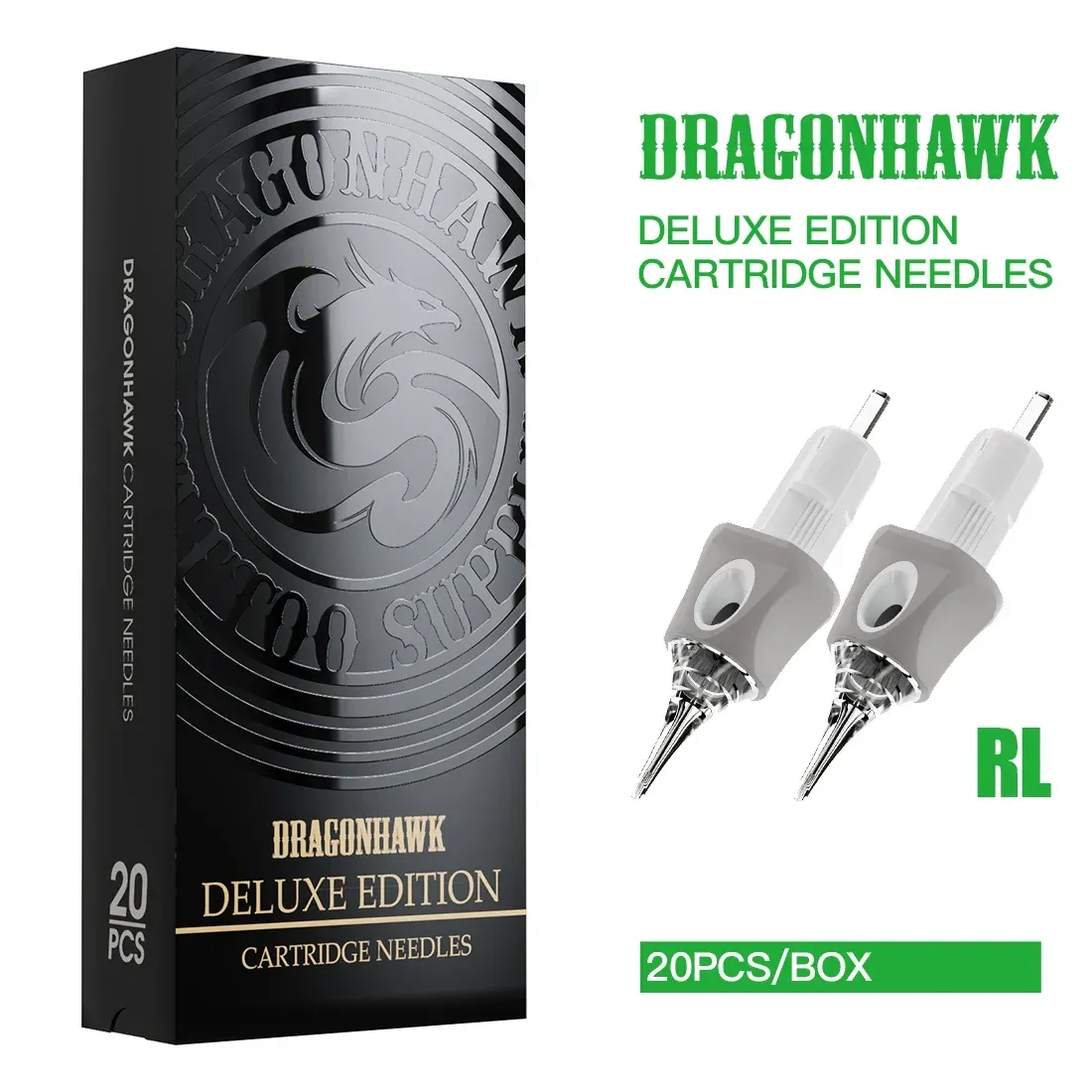 Naalden Dragonhawk Glide extra gladde wegwerpbaar wegwerp 20 stcs/doos steriele tattoo -cartridges naalden voor roterende tattoo machine benodigdheden