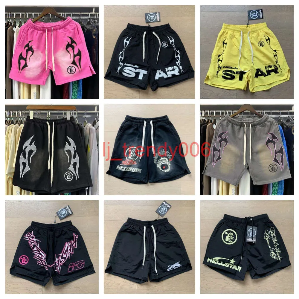 Hellstar Designer Mens Shorta Pants Fashion Clothing Beach Shorts Hellstar Retro Water Washing Nylon Shorts Instagrams Trendiga Mens Womens Casual Sports Shorts Ass Ass