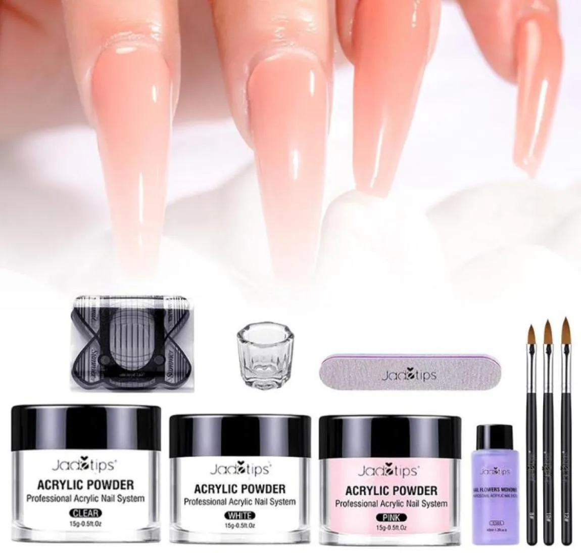 Kit per chiodi per nail art kit set polacco in polvere acrilico e liquido con unghie per unghie a pennello ESTENSIONE DI MANICURE STRUMENTI 5999817