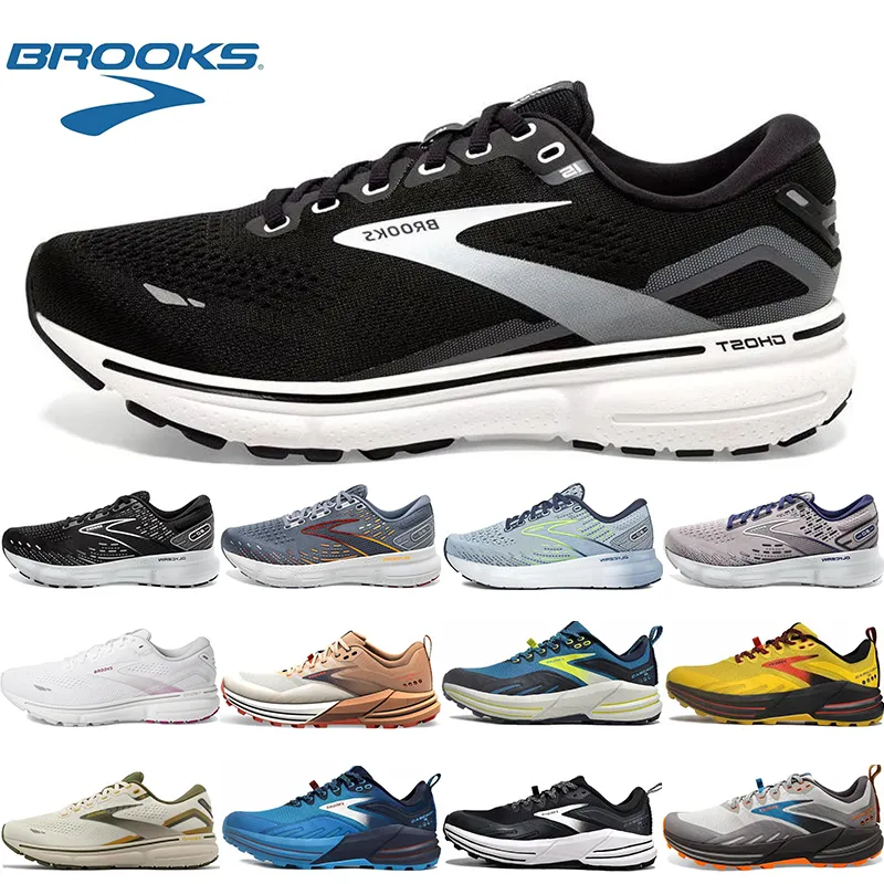 Diseñador Brooks Running Shoes Brooks Cascadia 16 Naranja verde amarillo Bule negro para hombres cómodos para hombres transpirables zapatillas de deporte deportivas moda