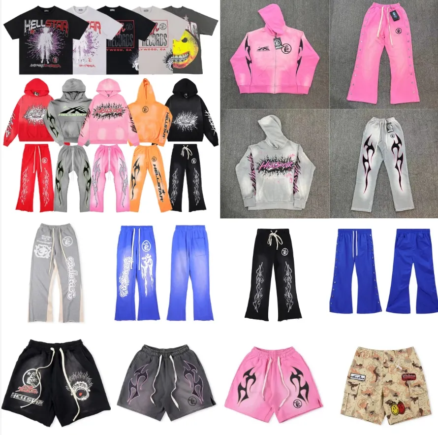 Mens Hoodies Sweatshirts Hellstar Pullover Hooded Cardigan Woman Hip Hop Fashion Pants Casual High Qaultiy S-XL