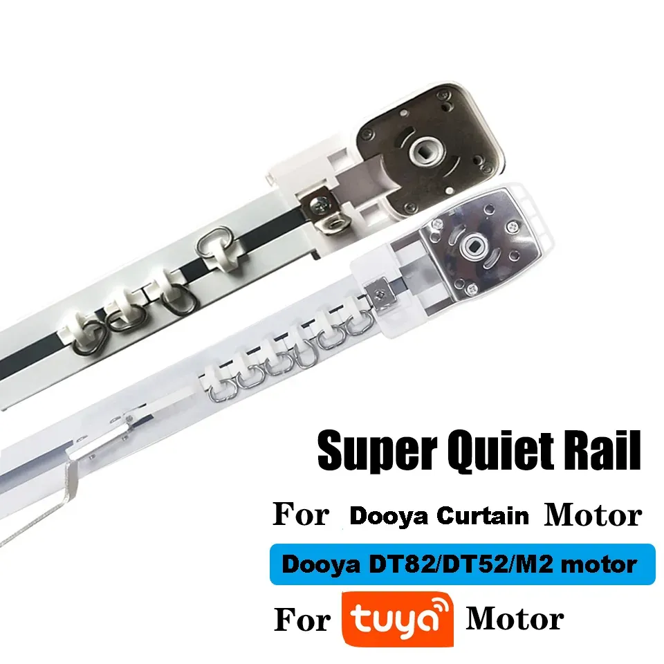 Control Silent Customizable Electric Curtain Track for Tuya Wifi Zigbee C2/dooya 82 Curtain Motor Curtain Rod Smart Home Curtain Rails