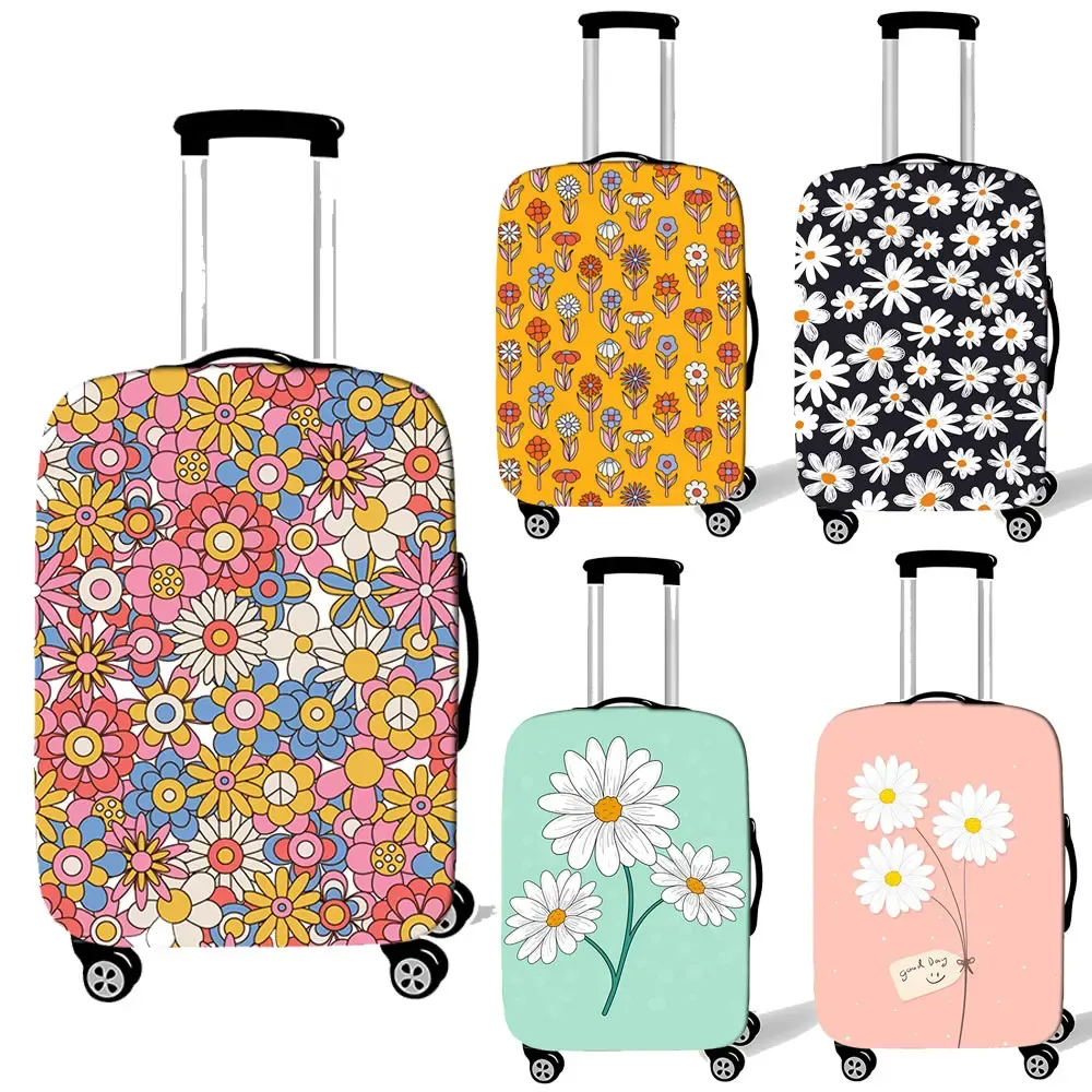 Akcesoria Daisy Print Bagage Cover MARGUERITE Wzór Kobiety Mężczyźni Antidust walizka Okładki ochronne elastyczne wózek okładki obudowy turystycznej