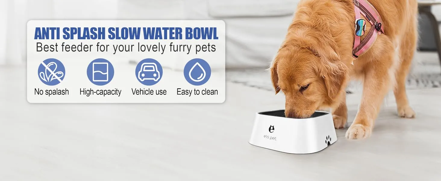 QUXIANG Dog Bowl Slow Water Feeder 35oz Splash Proof Anti Spill Dish for  Dogs and Cats from Dhgate Dog Bowls & Dishes - price 14.63