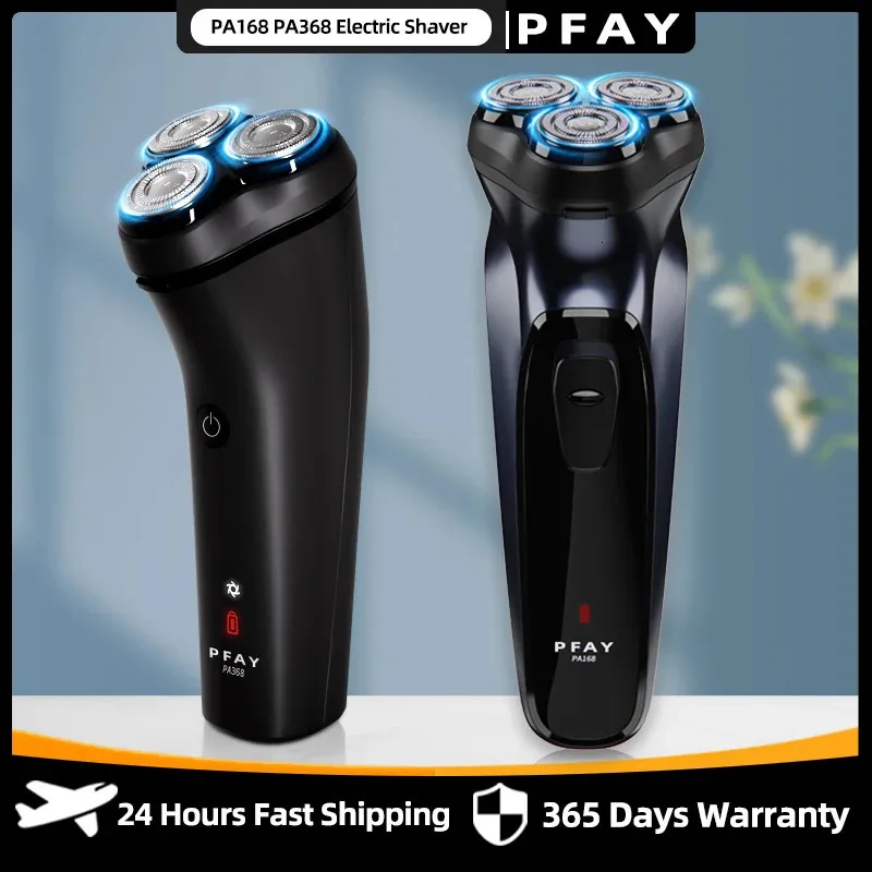 PFAY PA368-A 3D Elektrische Rasiermesser-Shavers wiederaufladbare Stehmaschine für Männer Bartwerkzeuge 240420