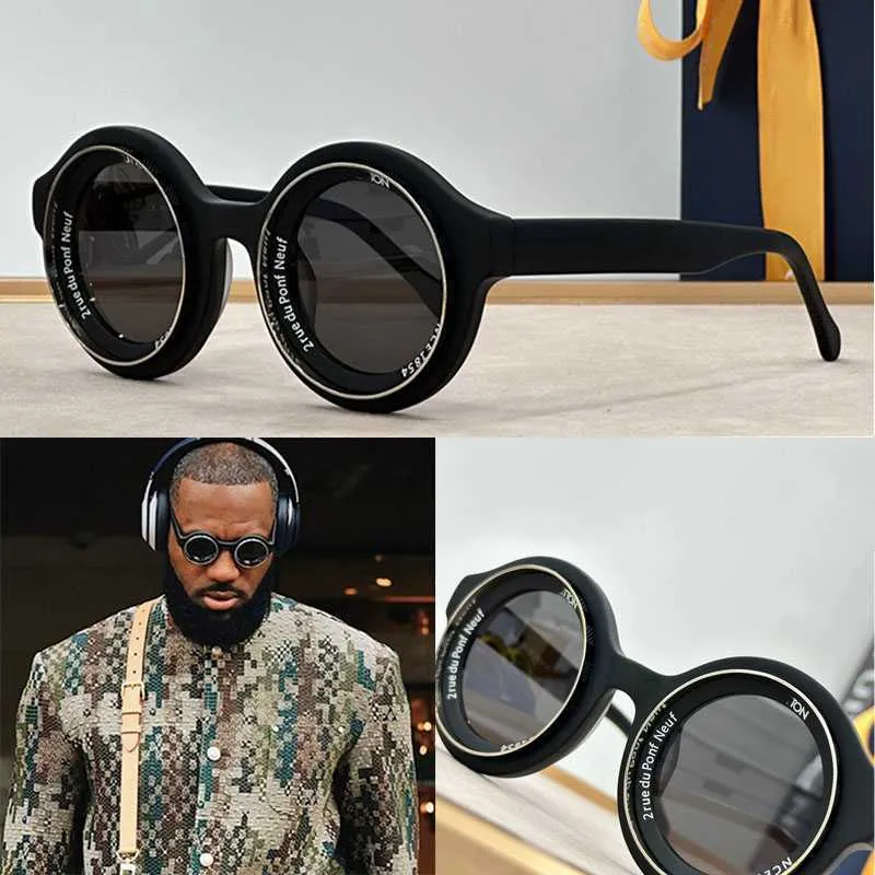 Paris Designer Mens Round Acetate Circle Sunglasses Mens Super Vision ...