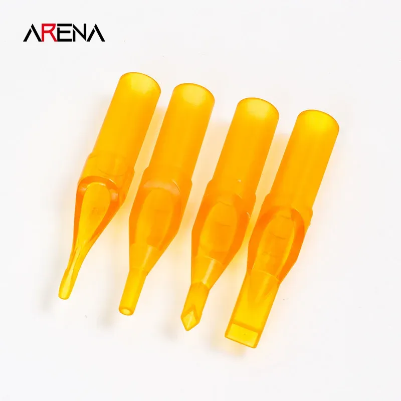 Machines 50pcs Body Tattoo Tube Disposable Tattoo Tips Round Yellow Sterilized Tattoo Tubes Tip For Tattoo Needle Tattoo Supplies