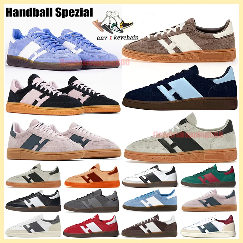 Com Box Handball Spezial Wonder Silver Casual Shoes Designer masculino Tenente Spezials Navy azul escarlate Red Core Black Goma Borgonha Borgonha Treinadores Rosa