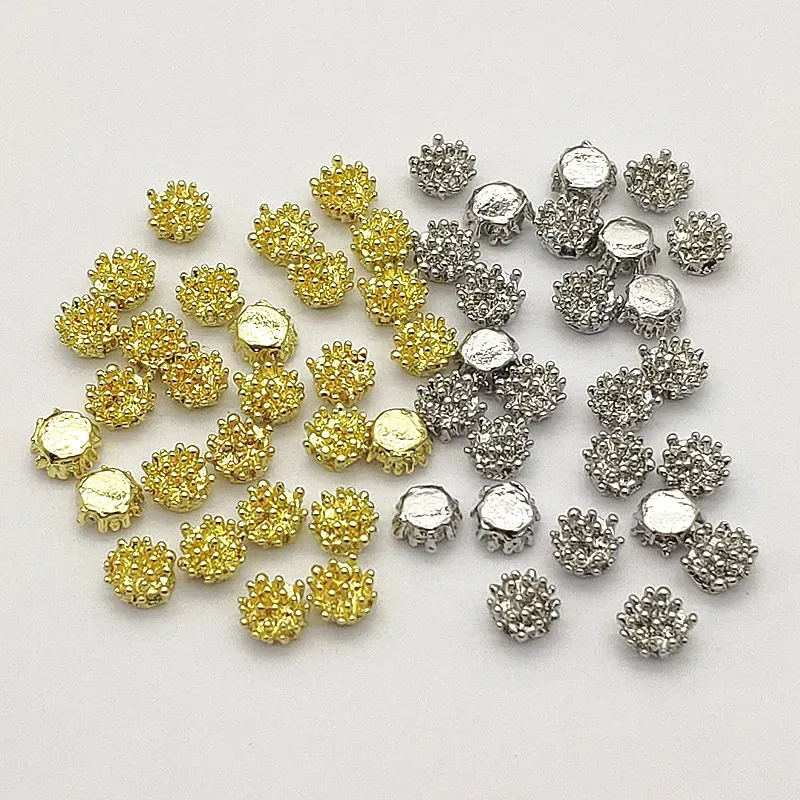 Necklaces New Arrival! 6mm 300pcs Zinc Alloy Flat Base Flower For Handmade Necklace/Earrings DIY Parts Jewelry Findings&Components