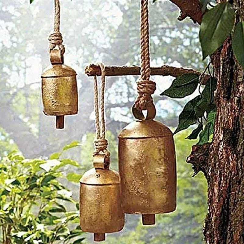 Dekorativa figurer Vindklockor Hög hållbarhet Korrosionsbeständig metall Vintage Handgjorda Rustic Lucky Bells Garden Supplies