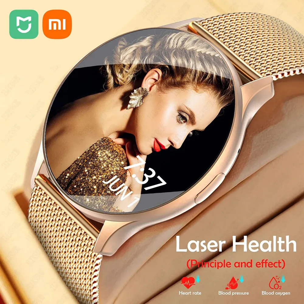 Montres Xiaomi Mijia Heart Rate Smart Watch Watch Femmes AMOLED 466 * 466 Écran Affichage toujours de la montre Bluetooth Call Smart Watch de haute qualité