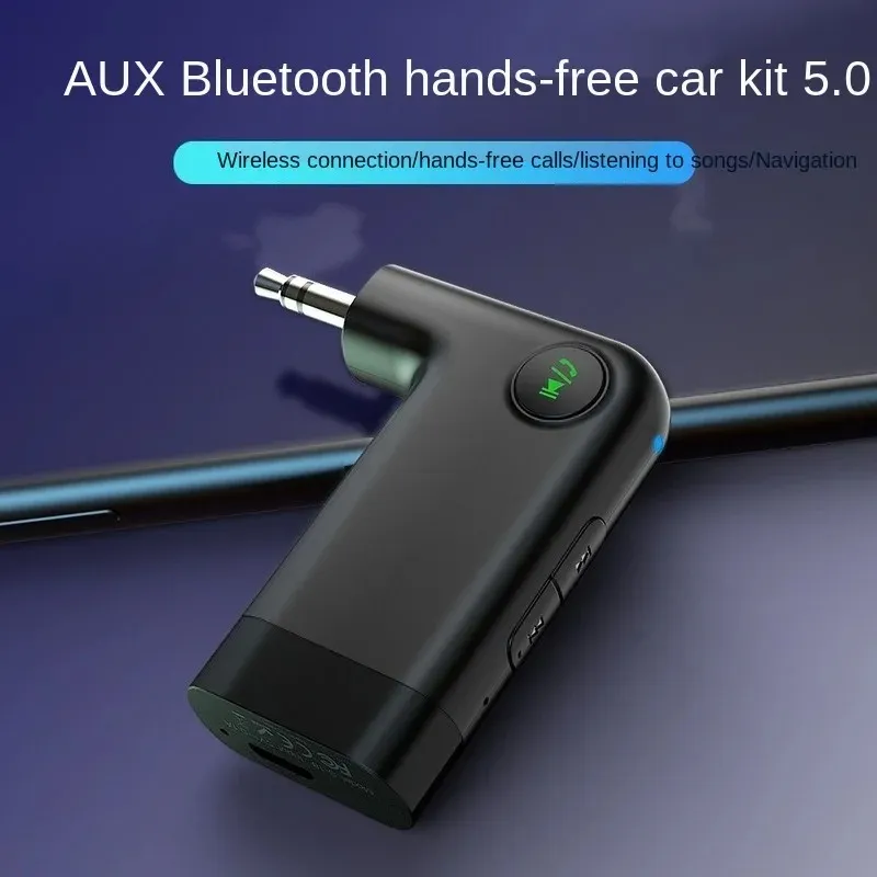 nuevo automóvil con manos libres receptor Bluetooth con micrófono 5.0 APTX LL 3.5 mm Jack Aux Jack Audio Adaptador inalámbrico para auriculares para la computadora