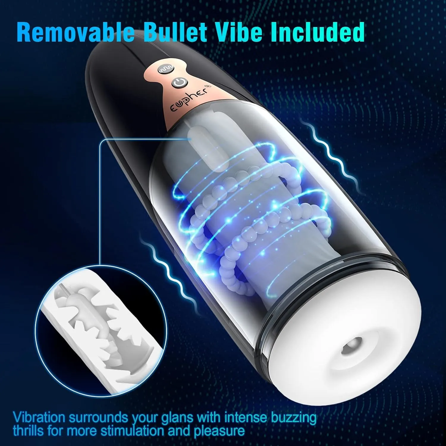 automatic male masturbator amazon 7 Thrusting & Spinning Automatic Male Masturbator – Honeyloveyou main image 1