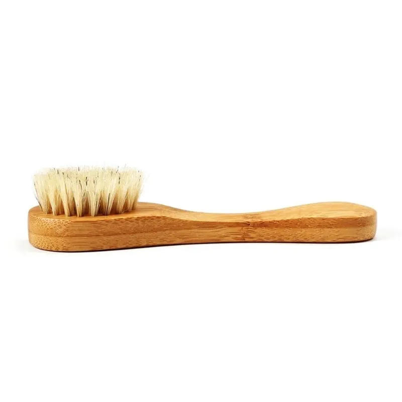 Natural Face Brush Bristles Exfoliant Face Brushes Femme en bois Homme Skin Care Corps Dry Brush Masseur Masse-épurateur