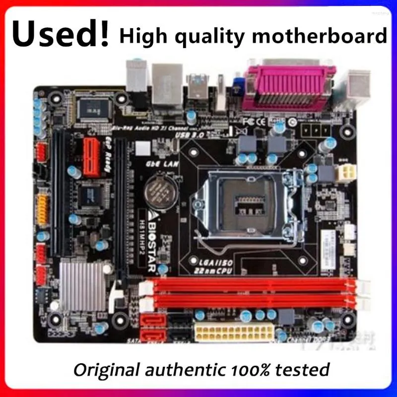 Moederborden voor Biostar H81MHP2 Desktop Motherboard H81 LGA 1150 CPU SATA3 USB3.0 Origineel gebruikt voordeel