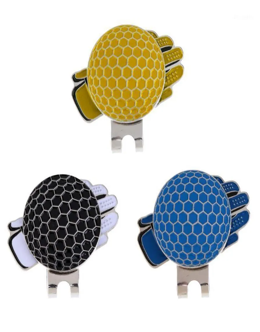 Golfträning AIDS Rostfritt stål Creative Glove Pattern Magnetic Hat Clip med MagneticGolf Ball Marker Great Golfer Gift Innova3438627