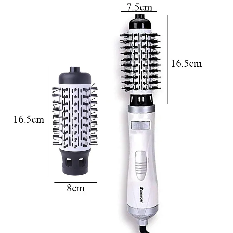 Secador 3 em 1 em 1 rotação de cabelos elétricos arremessador de escova de cabelo secador escova de ar quente pente de ar quente