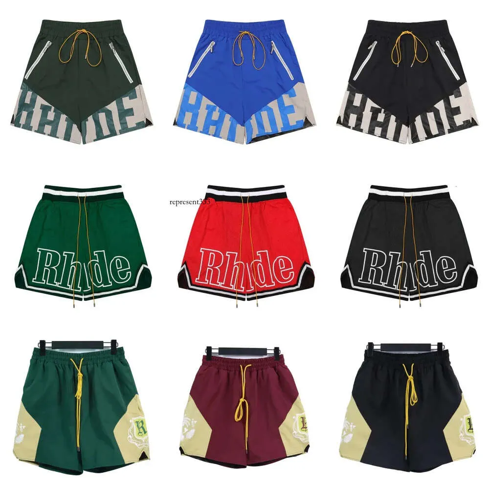 shorts pour hommes Designer Rhude Men's Shorts d'été Fashion Beach Rhude Men High Quality Street Wear Red Blue Black Purple Pantal