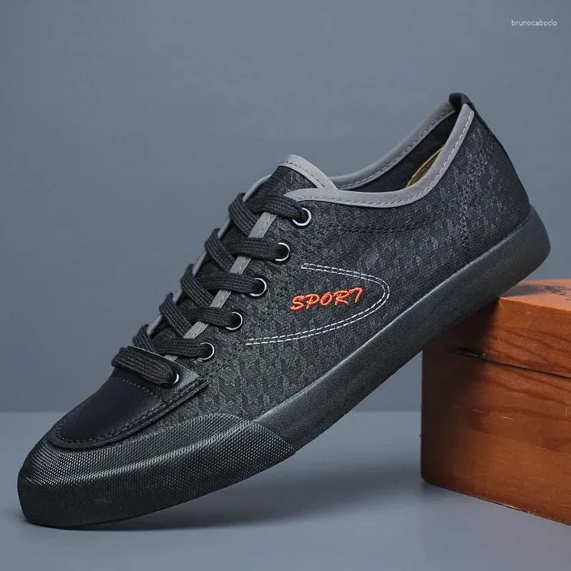 Casual Shoes 2024 Sneakers Men's Canvas Sping Summer Fashion Anti-slip Lightweight Breathable Lace Up Men Shoes#23019