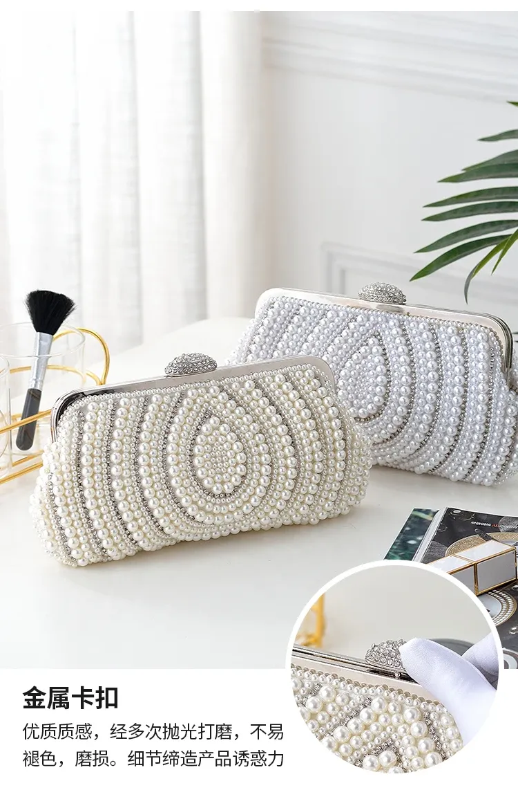 Koppeling Damestassen Polyester Alloy Avondtas Kristallen Rhinestone Fashion Party Wedding Evening Tas Wedding Bags 2021 Beige