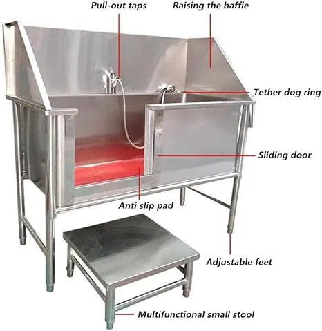 Dog Bath 62Inch 157CM Pet ing Station W/Stairs, Professional