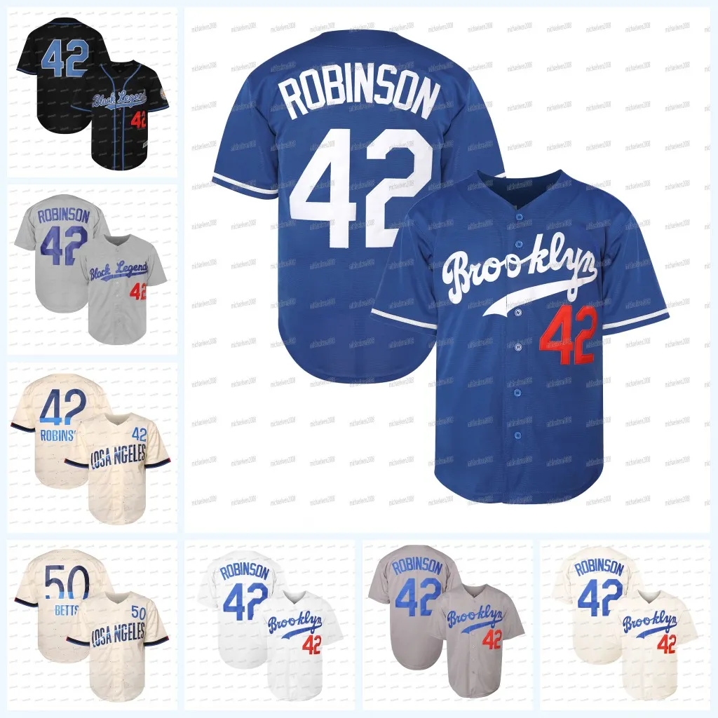 Brooklyn Dodgers 42 Jackie Robinson Baseball Jersey  From