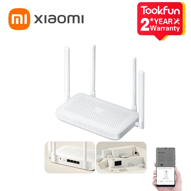 أجهزة التوجيه Xiaomi Router AX1500 Wifi 6 Gigabit Ethernet Port IPTV MESH 2.4/5 GHz Amplifier MI Home Parental Controls VPN OFDMA 128MB