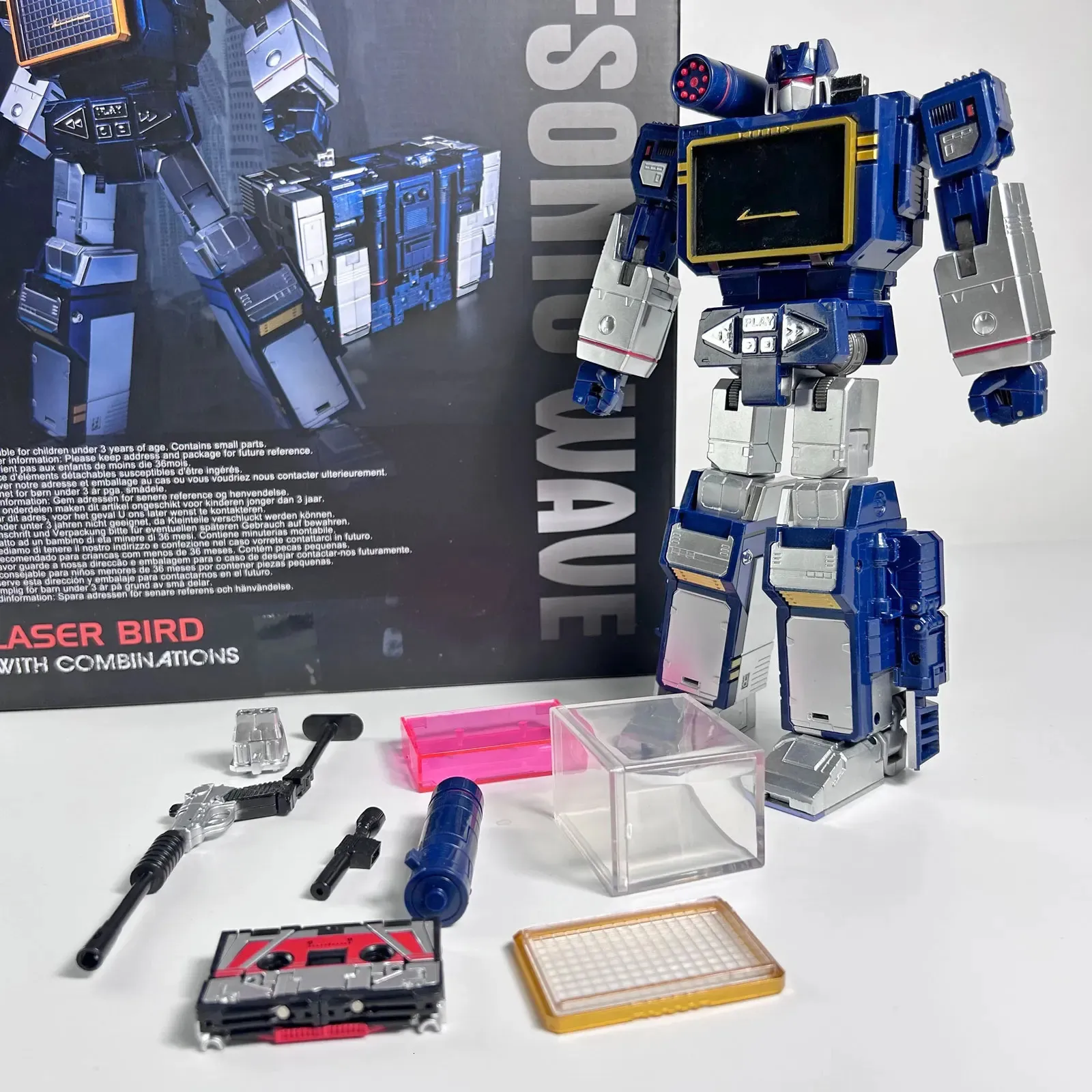 THF Transformation Soundwave Six Tape Troop G1 Mindwipe Rumble Frenzy Ravage LaserBeak Buzzsaw Limit KO Figure Robot Toys KBB 240420