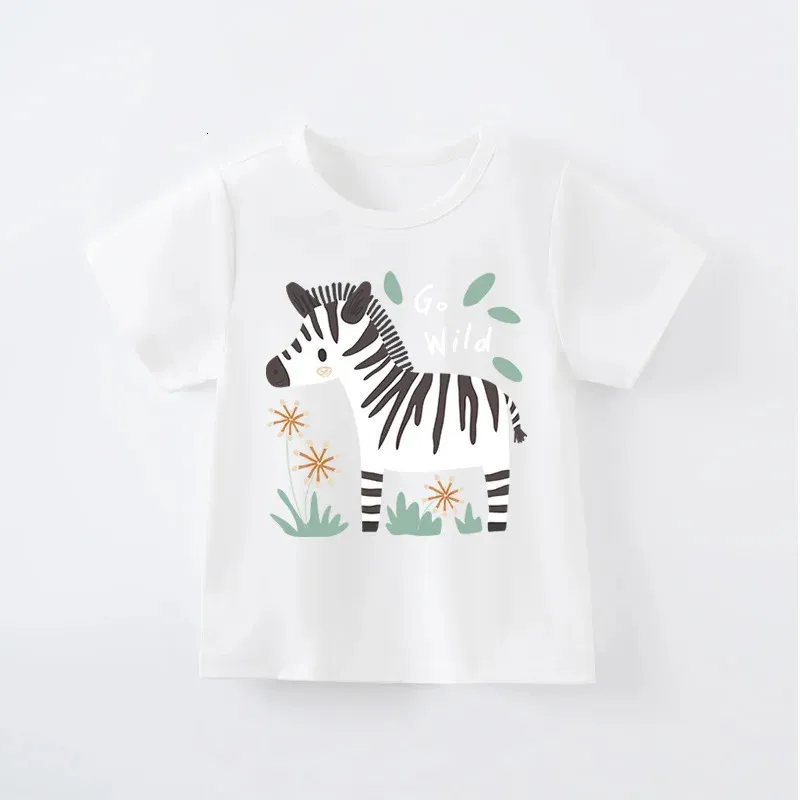 Enfants 2024 Style Tshirt garçon fille bébé manches courtes vêtements imprimés enfants