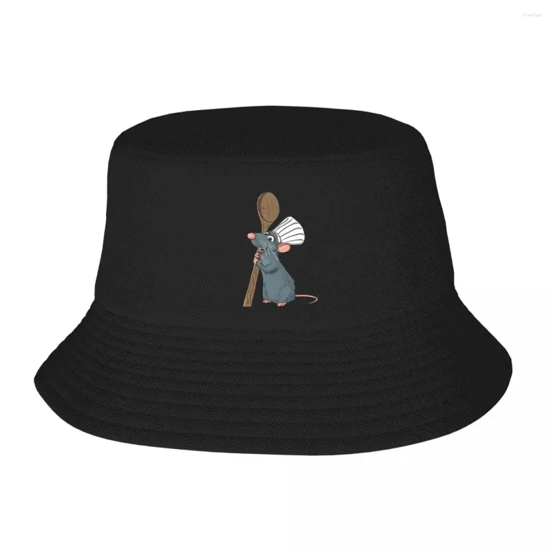 Basker remy den lilla kocken från Ratatouille Bucket Hat Panama Barn Bob Hats Autumn Fisherman Beach Fishing Unisex Caps