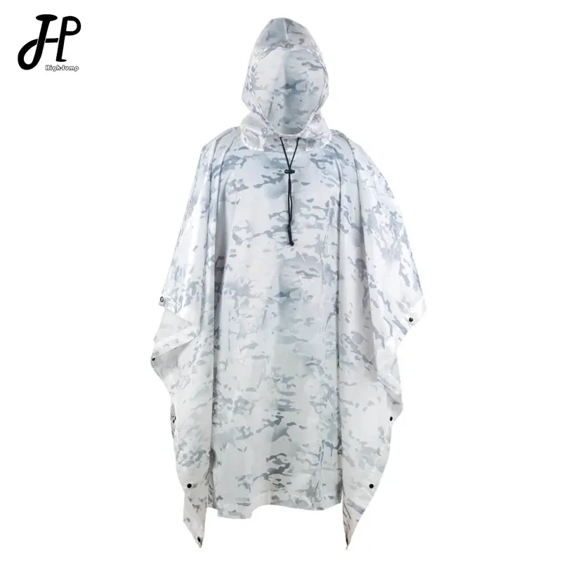 Sets Camo Hunting Ghillie Suits Rain Poncho Polyester+pu Waterproof Raincoat Environmental Emergency Rain Poncho Outdoor Sportswear