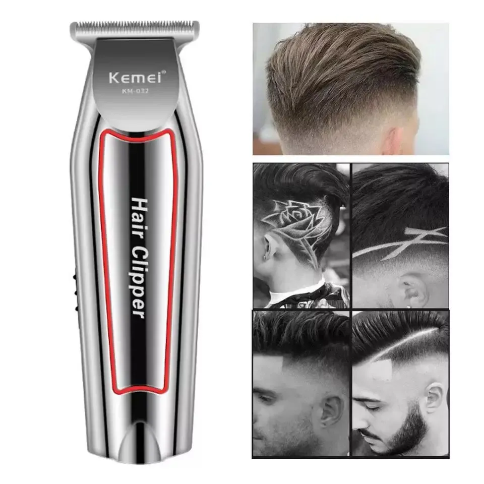 Trimmer Kemei Electric Hair Clipper KM032 Barber Carving Trimmer Professional Hair Clipper Ceramic Blade Cordless Trimmer