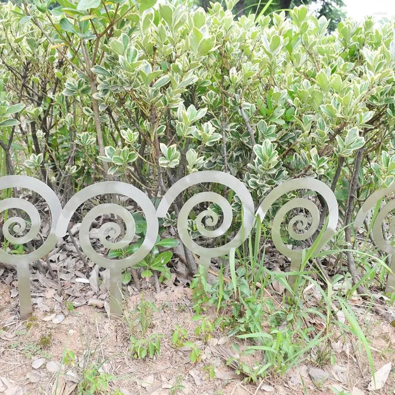 Decorações de jardim 1pc estaca espiral em aço inoxidável decoração de bordagem suporta cenário metálico unhas de unhas multiuso apostas