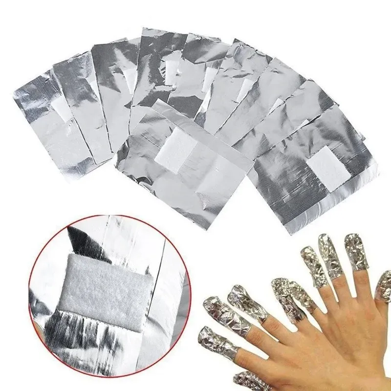 NUOVI AVPIO DI REMOLO DELLA FOLLO DI ALLUMINIO da 100 pezzi in alluminio inzuppamento delle nail art da gel acrilico rimodella
