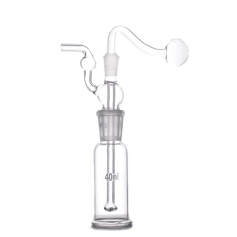 2pcs 10mm 암컷 유리 오일 버너 봉하 담두 흡연 물 파이프 두꺼운 Pyrex Clear Heady Recycler DAB 장비 손 봉