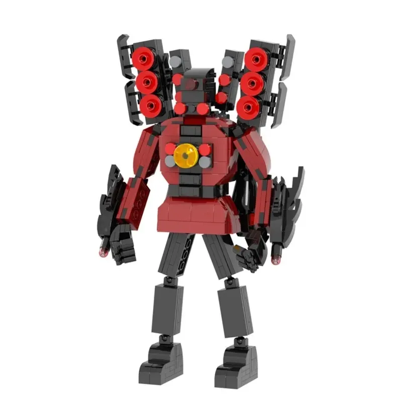 Bloco MOC 415pcs Skibidi Brick Super Titan Sound Man Ação Ação Figura Bloco Bloco Toy for Children Creative Gifts