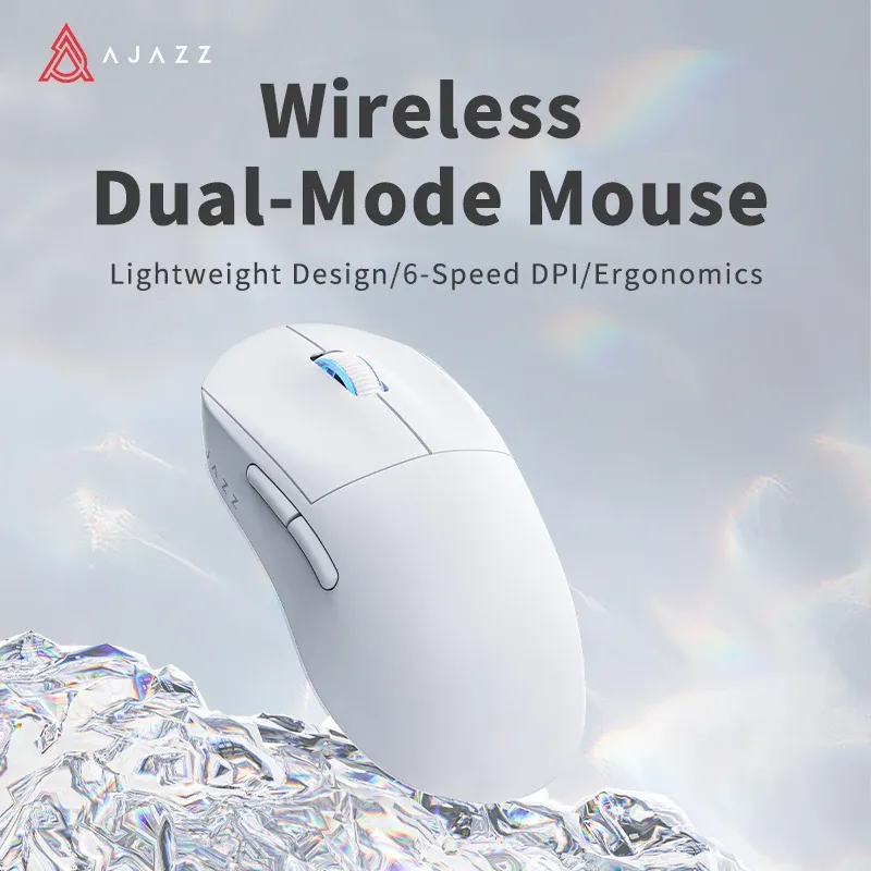 Mice Ajazz AJ199 MC Wireless 2.4GHz + Wired Gaming Mouse PAW3338 16000DPI Max for Gaming Laptop PC Optical