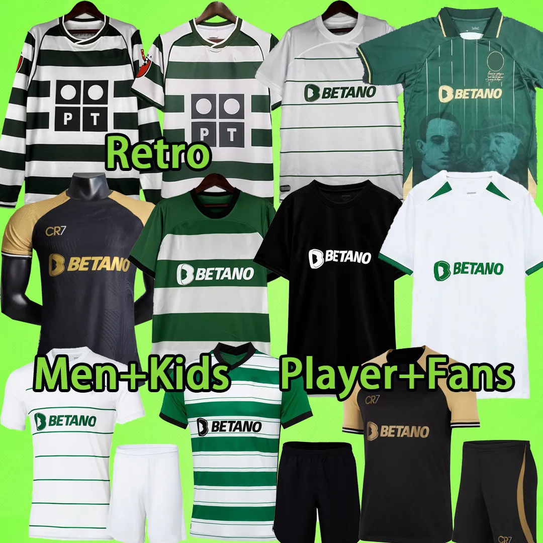 23 24 24 Koszulki piłkarskie Lisboa Lisboa Lisbon #28 Ronaldo #7 Edwards Gyokeres Morita 2023 2024 Football Shirt 01 02 03 Zestaw dla dzieci Retro 2001 2002 Zestaw specjalny