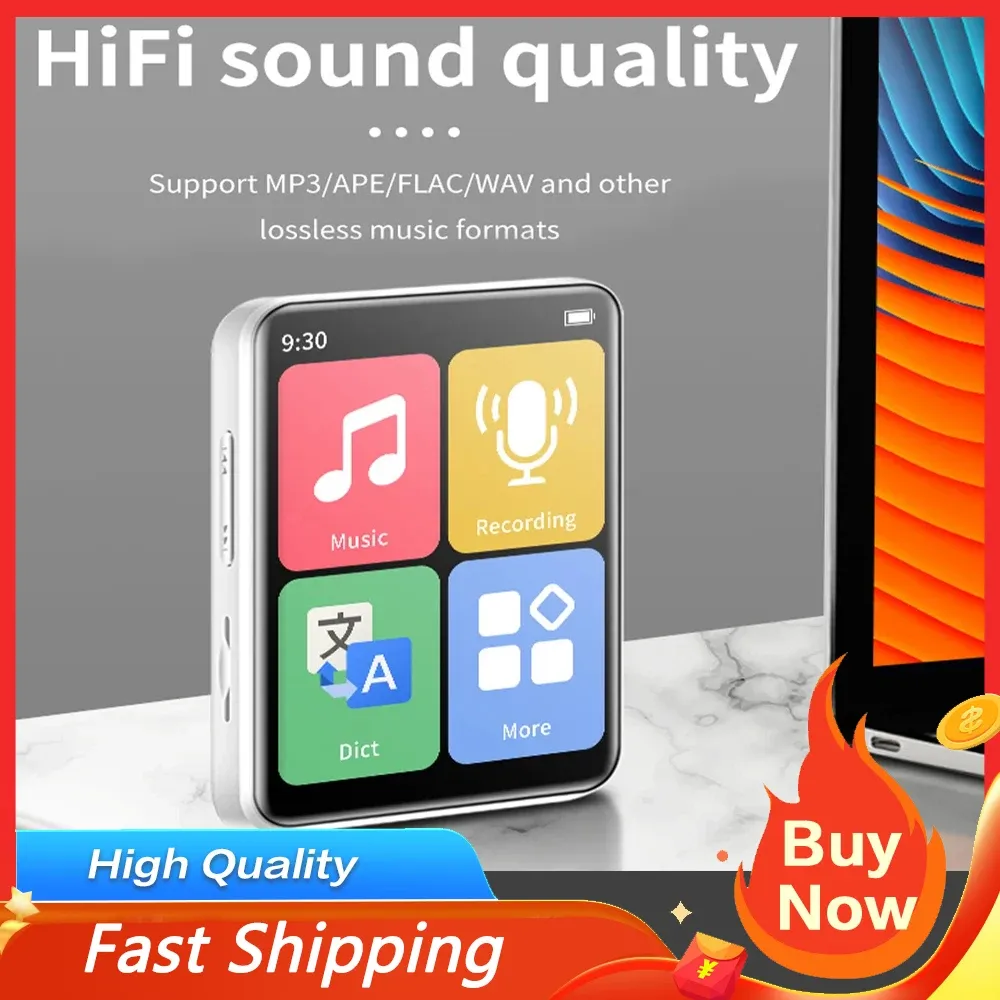 Player MP3 Player Bluetooth 5.0 touch screen completo studente walkman hifi music player mp4 video player incorporato con ebook
