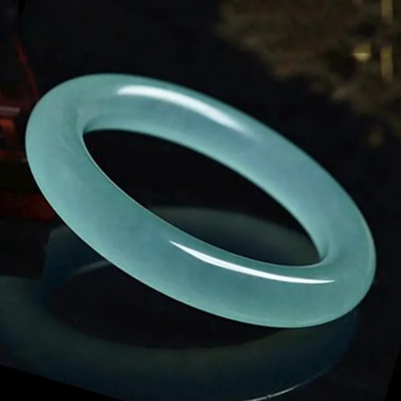 Strands Ice Quartz Jade Azure zamrożony okrągła bransoletka jasnoniebieska popularna bransoletka Joker