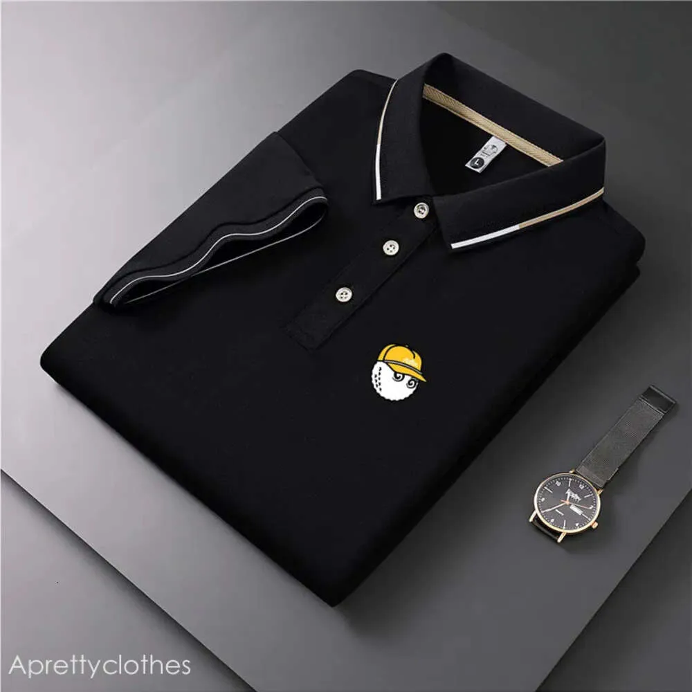 Malbon Men's Polos Golf Shirt Quickdrying Business Business Polo Summer High Quality Short Sleeve Top Wear Tshirt 808