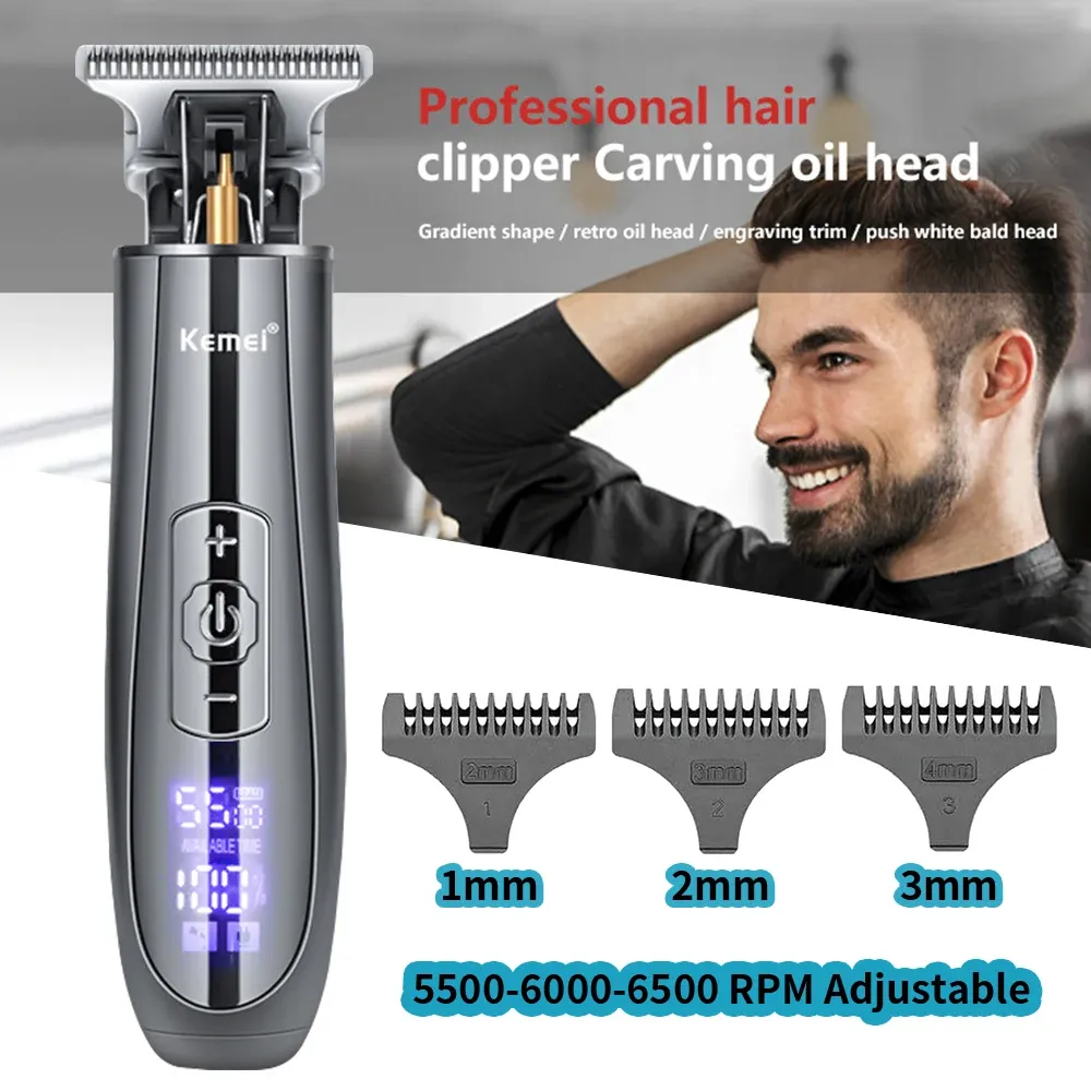 Trimmer des cheveux professionnels Clipper coupe-cheveux rechargeable pour hommes raser barbe trier kit de coiffure de coiffe