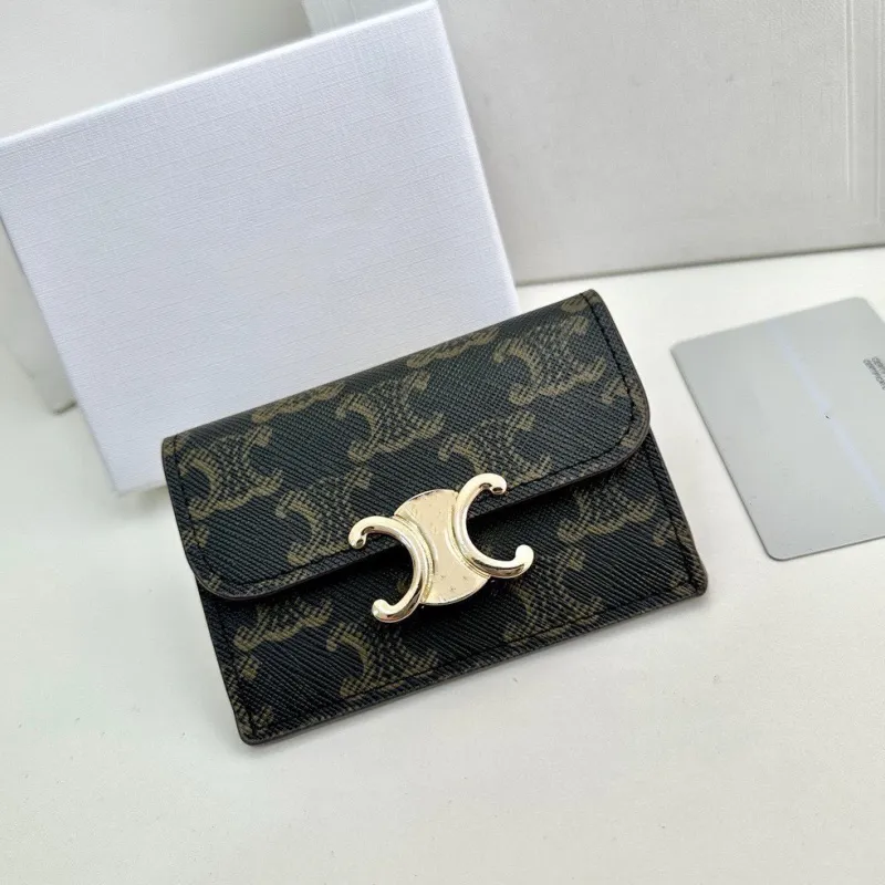 Porte-cartes de concepteur de luxe de qualité supérieure mini portefeuille authentique en cuir gy avec boîte à banc de mode Fashion Femmes hommes sac à main pour hommes